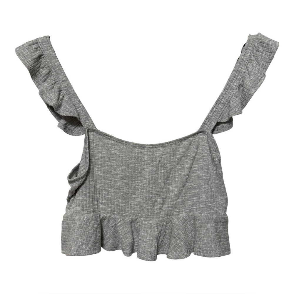 Urban Outfitters Square Neck Ribbed Ruffle Cropped Tank Top Women’s Medium NWT
